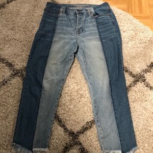 American Eagle vintage two toned jeans